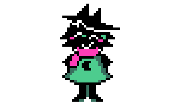 Ralsei wearing an interesting hat.